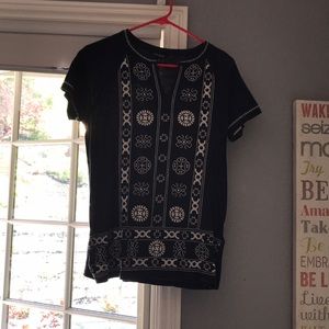 Navy blue Aztec pattern!